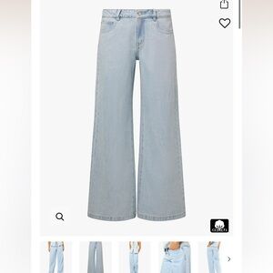 WeWoreWhat Light Blue Flare Jeans 100% cotton